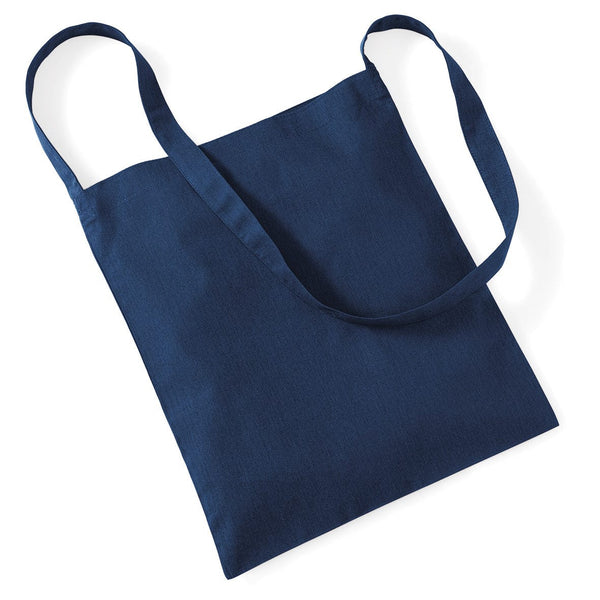 Shopper a Tracolla in Cotone blu / UNICA - personalizzabile con logo