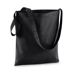 Shopper a Tracolla in Cotone nero / UNICA - personalizzabile con logo