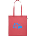 Shopper rossa in cotone riciclato - personalizzabile con logo
