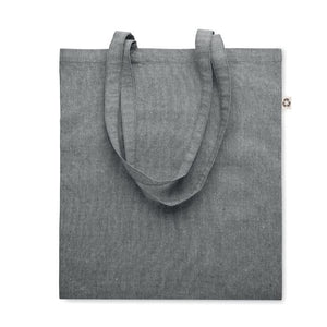 Shopper con manici lunghi grigio scuro - personalizzabile con logo