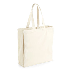 Shopper Cotone Deluxe con Soffietto beige / UNICA - personalizzabile con logo