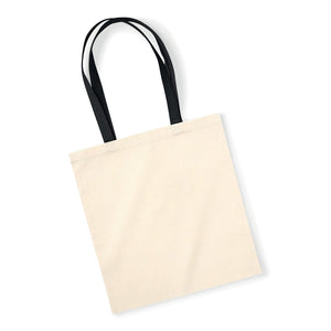 Shopper Deluxe con Manici a Contrasto beige e nero / UNICA - personalizzabile con logo