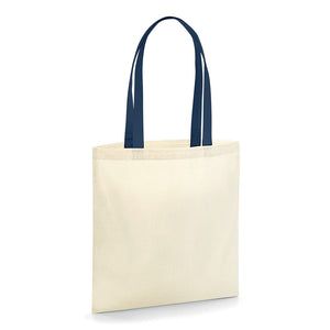 Shopper Deluxe con Manici a Contrasto - personalizzabile con logo