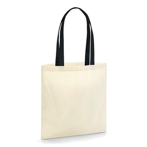 Shopper Deluxe con Manici a Contrasto - personalizzabile con logo