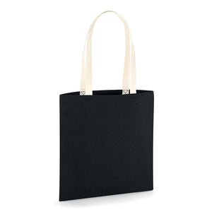 Shopper Deluxe con Manici a Contrasto - personalizzabile con logo