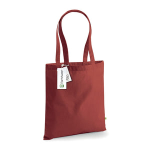 Shopper Deluxe in Cotone Organico consistente bordeaux / UNICA - personalizzabile con logo