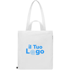 Shopper doppio manico in cotone riciclato - personalizzabile con logo