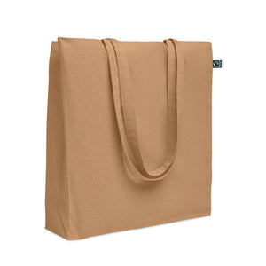 Shopper Fairtrade 180 gr colorata soffietto bianco - personalizzabile con logo