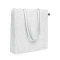 Shopper Fairtrade 180 gr colorata soffietto Bianco - personalizzabile con logo