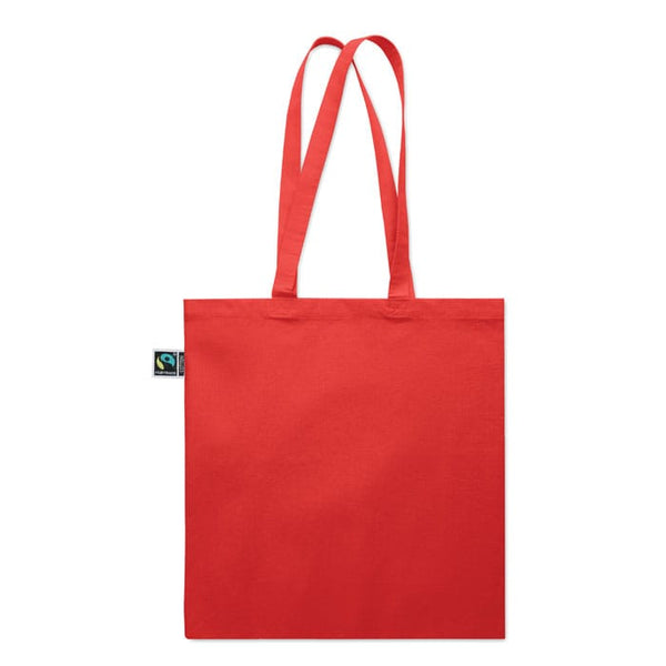 Shopper Fairtrade 180 gr colorata soffietto - personalizzabile con logo