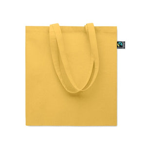 Shopper Fairtrade 180 gr colorata soffietto - personalizzabile con logo