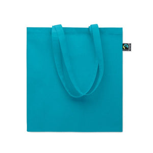 Shopper Fairtrade 180 gr colorata soffietto - personalizzabile con logo