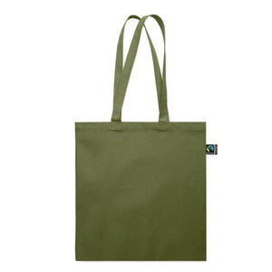 Shopper Fairtrade 180 gr colorata soffietto - personalizzabile con logo