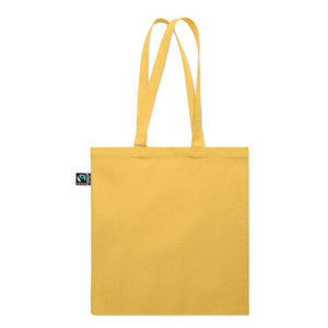 Shopper Fairtrade 180 gr colorata soffietto - personalizzabile con logo