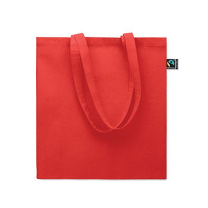 Shopper Fairtrade 180 gr colorata soffietto - personalizzabile con logo