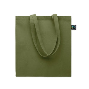 Shopper Fairtrade 180 gr colorata soffietto - personalizzabile con logo