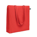 Shopper Fairtrade 180 gr colorata soffietto Rosso - personalizzabile con logo