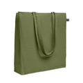 Shopper Fairtrade 180 gr colorata soffietto verde - personalizzabile con logo
