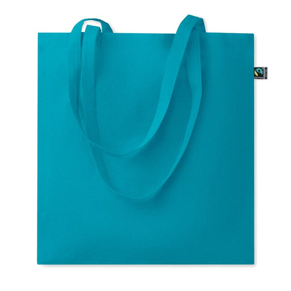 Shopper Fairtrade 180gr colorata Azzurro - personalizzabile con logo