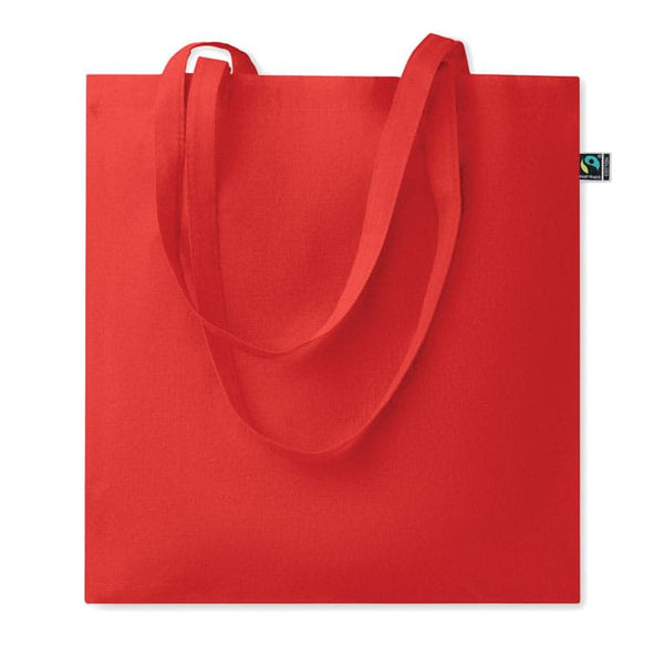 Shopper Fairtrade 180gr colorata Rosso - personalizzabile con logo