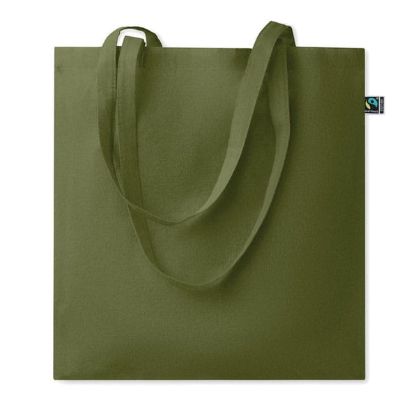 Shopper Fairtrade 180gr colorata verde - personalizzabile con logo
