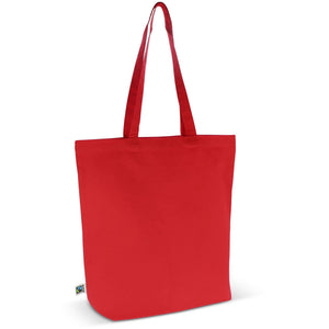 Shopper Fairtrade 270g soffietto Rosso - personalizzabile con logo