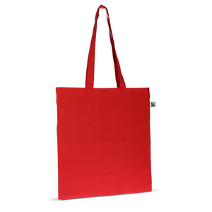 Shopper Fairtrade colors 140g Rosso - personalizzabile con logo