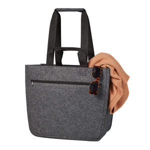 Shopper feltro softbasket grigio - personalizzabile con logo