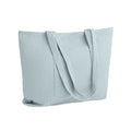 Shopper grande in velluto a coste blu - personalizzabile con logo