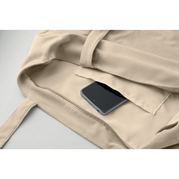 Shopper grande in velluto a coste - personalizzabile con logo