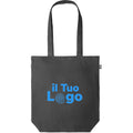Shopper in 100% canapa - personalizzabile con logo - nero