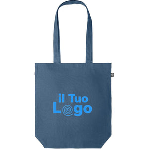 Shopper in 100% canapa - personalizzabile con logo - blu