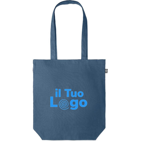 Shopper in 100% canapa - personalizzabile con logo - blu