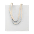 Shopper in cotone 140 e manici a contrasto Bianco - personalizzabile con logo