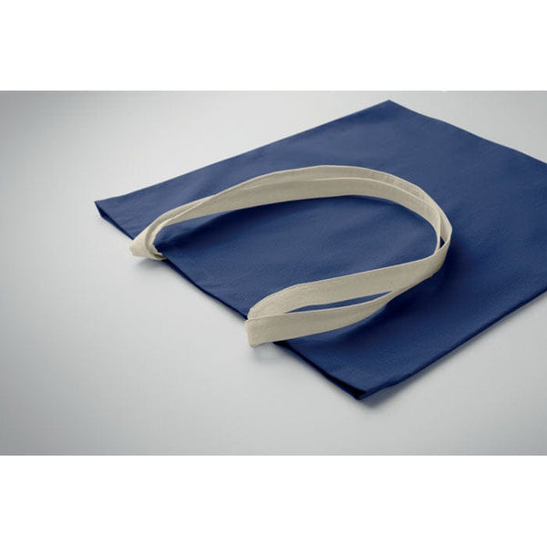 Shopper in cotone 140 e manici a contrasto - personalizzabile con logo