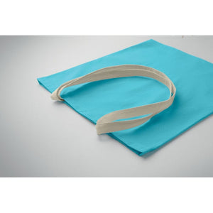 Shopper in cotone 140 e manici a contrasto - personalizzabile con logo