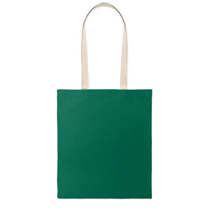 Shopper in cotone 140 e manici a contrasto - personalizzabile con logo