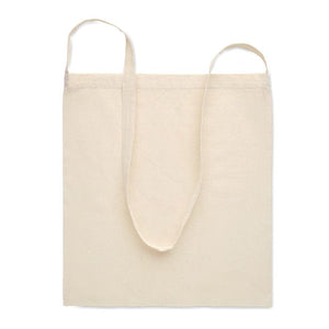 Shopper in cotone 140 gr con tracolla beige - personalizzabile con logo