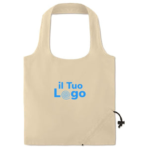 Shopper in cotone beige - personalizzabile con logo