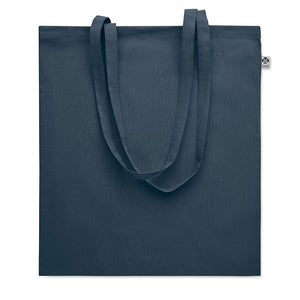 Shopper in cotone biologico 180 g colorata blu navy - personalizzabile con logo
