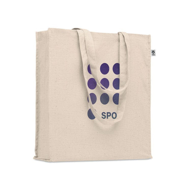 Shopper in cotone biologico Natural beige - personalizzabile con logo