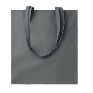 Shopper in cotone biologico EU con manici lunghi Grigio Acuro - personalizzabile con logo