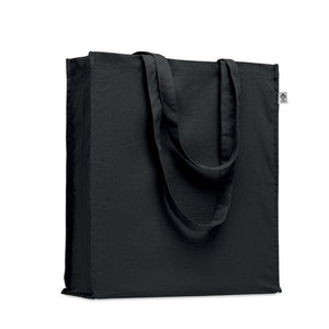 Shopper in cotone biologico Nero - personalizzabile con logo