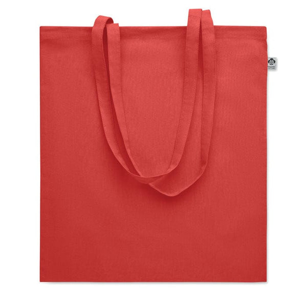 Shopper in cotone biologico 180 g colorata rosso - personalizzabile con logo