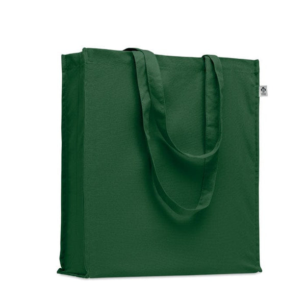 Shopper in cotone biologico verde - personalizzabile con logo