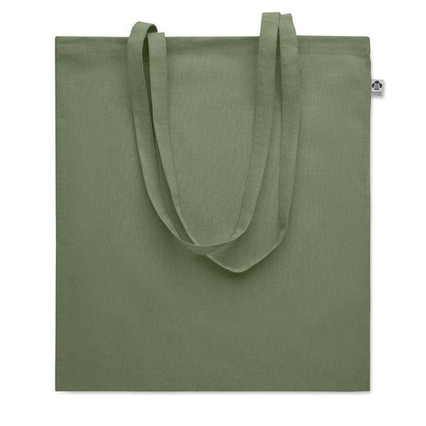 Shopper in cotone biologico 180 g colorata verde - personalizzabile con logo