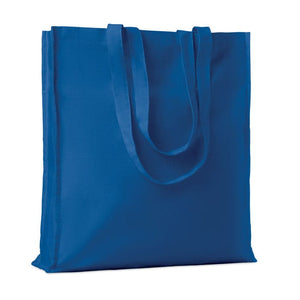 Shopper in cotone con soffietto royal - personalizzabile con logo