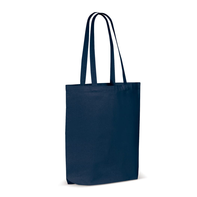 Shopper in Cotone certificata OEKO-TEX® 270g/m² verticale blu navy - personalizzabile con logo