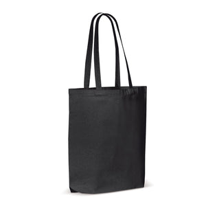 Shopper in Cotone certificata OEKO-TEX® 270g/m² verticale Nero - personalizzabile con logo