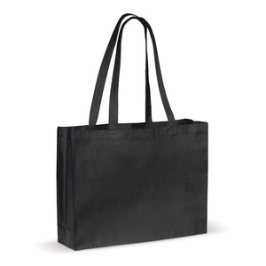 Shopper in Cotone certificata OEKO-TEX® 270g/m² orizzontale Nero - personalizzabile con logo